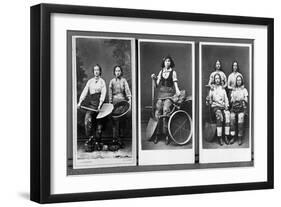 Wigan Pit Girls (B/W Photo)-English Photographer-Framed Giclee Print