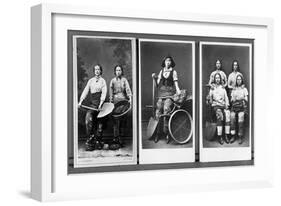 Wigan Pit Girls (B/W Photo)-English Photographer-Framed Giclee Print