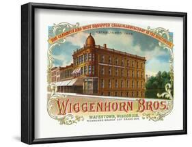 Wiggenhorn Brothers Brand Cigar Box Label-Lantern Press-Framed Art Print