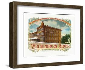 Wiggenhorn Brothers Brand Cigar Box Label-Lantern Press-Framed Art Print