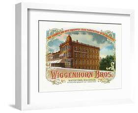 Wiggenhorn Brothers Brand Cigar Box Label-Lantern Press-Framed Art Print