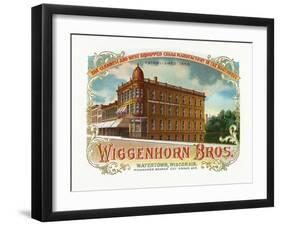 Wiggenhorn Brothers Brand Cigar Box Label-Lantern Press-Framed Art Print