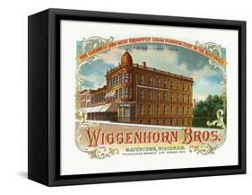 Wiggenhorn Brothers Brand Cigar Box Label-Lantern Press-Framed Stretched Canvas