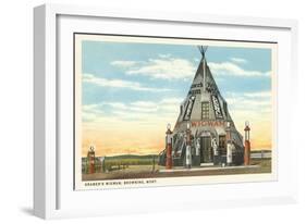 Wigwam Gas Station, Browning, Montana-null-Framed Art Print