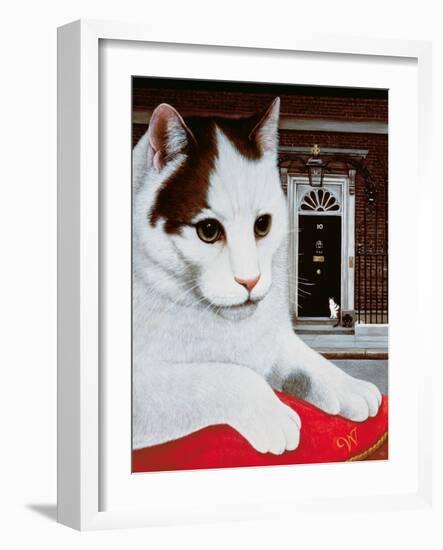 Wilberforce, the Number 10 Cat, 1987-Frances Broomfield-Framed Giclee Print