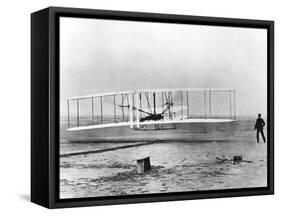 Wilbur and Orville Wright and the First Powered Flight, North Carolina, December 17 1903-null-Framed Stretched Canvas