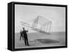 Wilbur and Orville Wright Flying Glider Photograph-Lantern Press-Framed Stretched Canvas