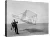 Wilbur and Orville Wright Flying Glider Photograph-Lantern Press-Stretched Canvas