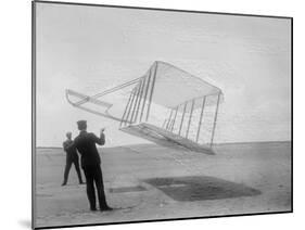 Wilbur and Orville Wright Flying Glider Photograph-Lantern Press-Mounted Art Print