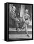 Wilbur and Orville Wright on the Steps of Their Home-null-Framed Stretched Canvas