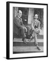 Wilbur and Orville Wright on the Steps of Their Home-null-Framed Photographic Print