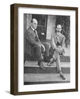 Wilbur and Orville Wright on the Steps of Their Home-null-Framed Photographic Print