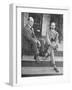 Wilbur and Orville Wright on the Steps of Their Home-null-Framed Photographic Print