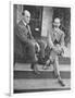 Wilbur and Orville Wright on the Steps of Their Home-null-Framed Photographic Print