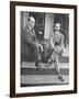 Wilbur and Orville Wright on the Steps of Their Home-null-Framed Photographic Print