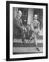 Wilbur and Orville Wright on the Steps of Their Home-null-Framed Photographic Print