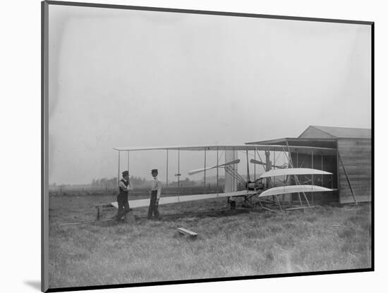 Wilbur & Orville Wright in 2nd powered machine Photograph - Dayton, OH-Lantern Press-Mounted Art Print