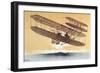 Wilbur Wright (1867-1912) in His 'Flyer', before 1914 (Colour Litho)-Leon Pousthomis-Framed Giclee Print