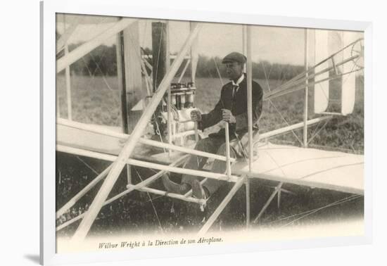 Wilbur Wright at the Controls-null-Framed Art Print