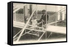 Wilbur Wright at the Controls-null-Framed Stretched Canvas