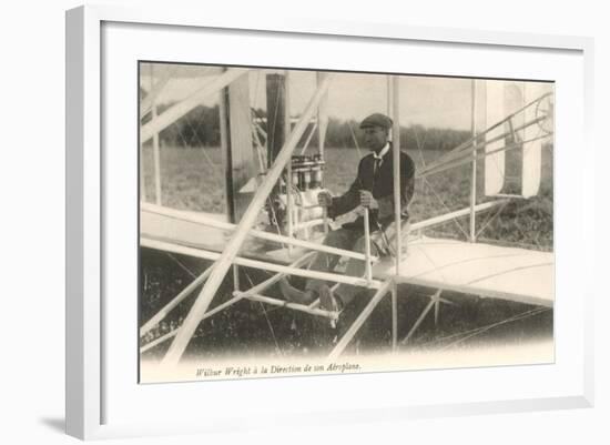 Wilbur Wright at the Controls-null-Framed Art Print