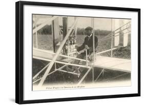 Wilbur Wright at the Controls-null-Framed Art Print