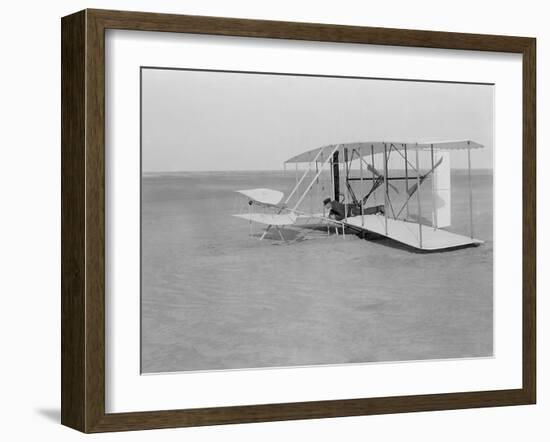 Wilbur Wright Crash Landing in Wright Flyer, 1903-Science Source-Framed Giclee Print