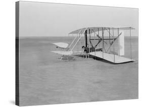Wilbur Wright Crash Landing in Wright Flyer, 1903-Science Source-Stretched Canvas