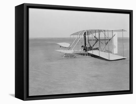 Wilbur Wright Crash Landing in Wright Flyer, 1903-Science Source-Framed Stretched Canvas