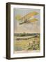 Wilbur Wright Demonstrates His Flying Machine Over the Racecourse-Paul Dufresne-Framed Premium Photographic Print