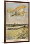 Wilbur Wright Demonstrates His Flying Machine Over the Racecourse-Paul Dufresne-Framed Photographic Print