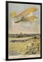 Wilbur Wright Demonstrates His Flying Machine Over the Racecourse-Paul Dufresne-Framed Photographic Print