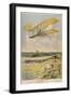 Wilbur Wright Demonstrates His Flying Machine Over the Racecourse-Paul Dufresne-Framed Photographic Print