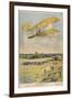 Wilbur Wright Demonstrates His Flying Machine Over the Racecourse-Paul Dufresne-Framed Photographic Print