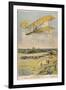 Wilbur Wright Demonstrates His Flying Machine Over the Racecourse-Paul Dufresne-Framed Photographic Print