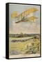 Wilbur Wright Demonstrates His Flying Machine Over the Racecourse-Paul Dufresne-Framed Stretched Canvas