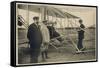 Wilbur Wright Makes a Last Minute Check Before Taking to the Air with a Passenger-null-Framed Stretched Canvas