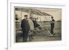 Wilbur Wright Makes a Last Minute Check Before Taking to the Air with a Passenger-null-Framed Premium Giclee Print