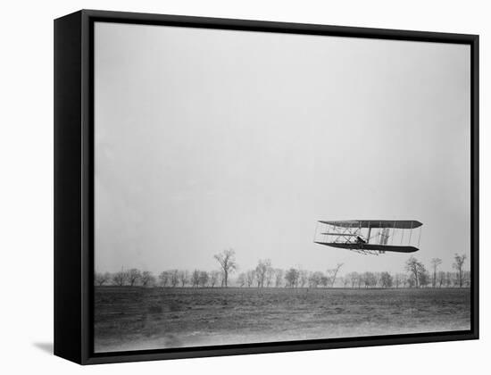 Wilbur Wright Piloting Wright Flyer II, 1904-Science Source-Framed Stretched Canvas