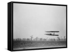 Wilbur Wright Piloting Wright Flyer II, 1904-Science Source-Framed Stretched Canvas