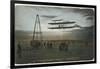 Wilbur Wright Rounds a Pylon at Auvours to Demonstrate the Manoeuvrability of His Biplane-null-Framed Photographic Print