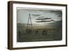 Wilbur Wright Rounds a Pylon at Auvours to Demonstrate the Manoeuvrability of His Biplane-null-Framed Photographic Print