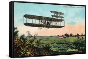 Wilbur Wright's Aeroplane View-Lantern Press-Framed Stretched Canvas