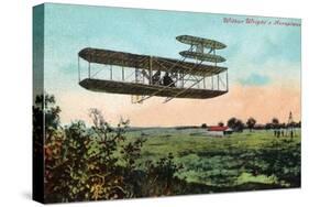 Wilbur Wright's Aeroplane View-Lantern Press-Stretched Canvas