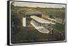 Wilbur Wright's Biplane is Returned to Its Hangar-null-Framed Stretched Canvas