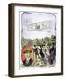 Wilbur Wright's First Flight in Europe at the Hanaudieres Racetrack Near Le Mans, France, 1908-null-Framed Giclee Print