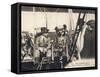 Wilbur Wright Shows His Plane to Alfonso XIII of Spain at the Ecole d'Aviation Pau France-null-Framed Stretched Canvas