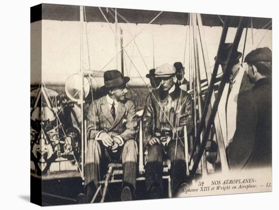 Wilbur Wright Shows His Plane to Alfonso XIII of Spain at the Ecole d'Aviation Pau France-null-Stretched Canvas