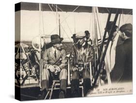 Wilbur Wright Shows His Plane to Alfonso XIII of Spain at the Ecole d'Aviation Pau France-null-Stretched Canvas