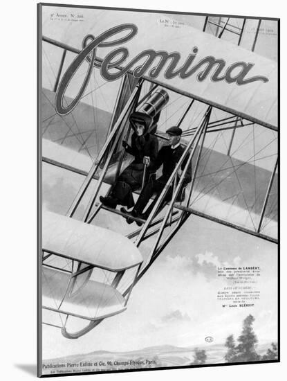 Wilbur Wright Taking the Comtesse De Lambert for Her First Flight at Pau-null-Mounted Giclee Print